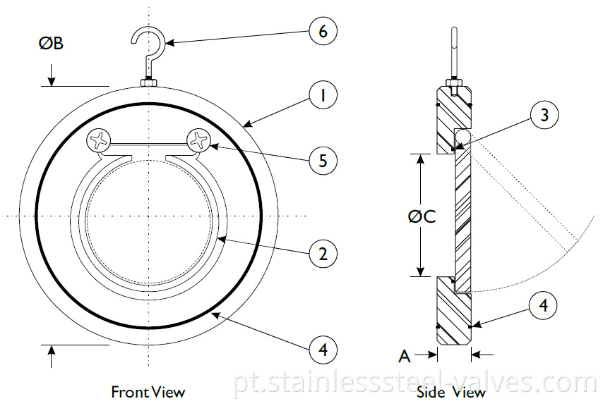 h74 SINGLE DISC WAFER SS CHECK VALVE